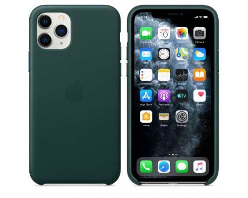 Чехол iPhone 11 Pro Leather Case - Forest Green