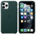 Чехол iPhone 11 Pro Leather Case - Forest Green