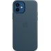 Чехол iPhone 12 | 12 Pro Leather Case with MagSafe - Baltic Blue