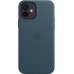 Чехол iPhone 12 | 12 Pro Leather Case with MagSafe - Baltic Blue