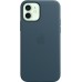 Чехол iPhone 12 | 12 Pro Leather Case with MagSafe - Baltic Blue