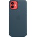 Чехол iPhone 12 | 12 Pro Leather Case with MagSafe - Baltic Blue