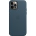 Чехол iPhone 12 | 12 Pro Leather Case with MagSafe - Baltic Blue