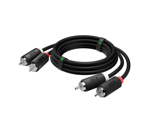 Кабель Greenconnect 15.0m аудио 2 х RCA / 2 х RCA , черный, M/M, GCR-51809