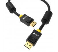 Кабель GCR PROF 10.0m DisplayPort v1.4, 8 K 60Hz, 4 K 165Hz, 20M/20M, черный, ферритовые кольца, 28/28 AWG, GCR-51913                                                                                                                                     