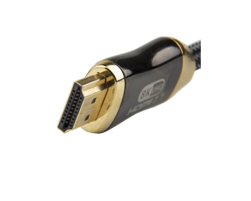 Кабель HDMI 19M/M,ver. 2.1, 8K@60 Hz 1.5m метал разъемы, нейлоновая оплетка Telecom TCG300-1.5M