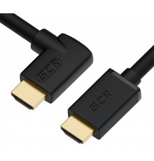 Кабель Greenconnect  2.0m HDMI 2.0, M/M правый угол, черный, HDR 4:2:2, Ultra HD, 4K 60 fps 60Hz/5K*30Hz, 3D, AUDIO, 18.0 Гбит/с, 28/28 AWG, GCR-52322                                                                                                    