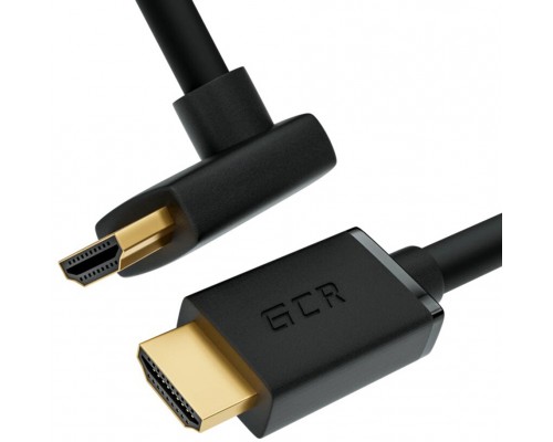 Кабель GCR  2.0m HDMI 2.0, M/M верхний угол, черный, HDR 4:2:2, Ultra HD, 4K 60 fps 60Hz/5K*30Hz, 3D, AUDIO, 18.0 Гбит/с, 28/28 AWG, GCR-52319