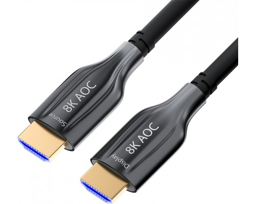 Кабель GCR  20m оптический HDMI 2.1 8K 60Hz, для подключения SmartTV, AppleTV, XBOX Series X, PS5, GCR-52435