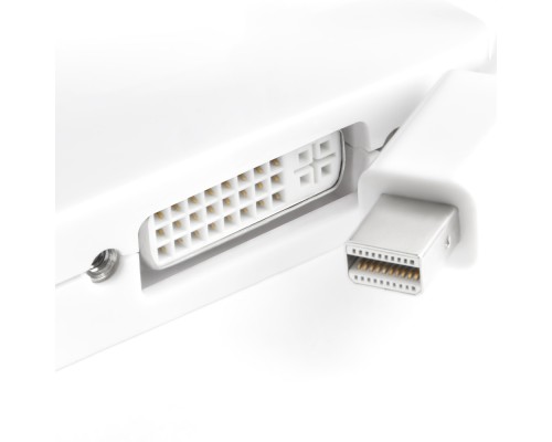 Адаптер-переходник Greenconnect Apple mini DisplayPort 20M > DisplayPort 20F/HDMI 19F/DVI 25+4F, GCR-MDP2DHD