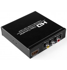 Конвертер Greenconnect HDMI, CVBS  -> HDMI, серия Greenline, 1080P, PAL/NTSC, AV RCA тюльпаны + 3.5mm + Coaxial, GL-v132+                                                                                                                                 