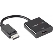 Адаптер-переходник Telecom DisplayPort (Male) - HDMI (Female) 4K@60Hz, 0.2 метра, чёрный (TA555)                                                                                                                                                          