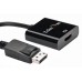 Адаптер-переходник Telecom DisplayPort (Male) - HDMI (Female) 4K@60Hz, 0.2 метра, чёрный (TA555)