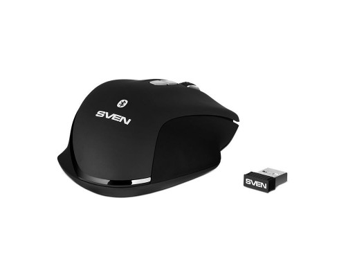 Беспроводная мышь SVEN RX-590SW чрн. (бесш. кл., Bluetooth, 2,4GHz, 6+1кл., ST, 800-1600DPI, блист.)