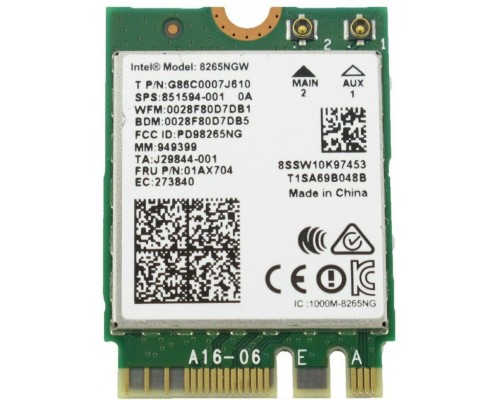 Сетевой адаптер Intel Dual Band Wireless-AC 8265, 2230, 2x2 AC + BT, No vPro, 949399