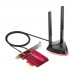 Сетевой адаптер 11AX 3000Mbps dual-band PCI-E adapter, two external Antennas