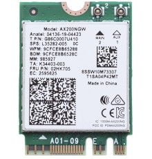 Сетевой адаптер Intel Wi-Fi 6 AX200, 2230, 2x2 AX+BT, No vPro, 985927                                                                                                                                                                                     