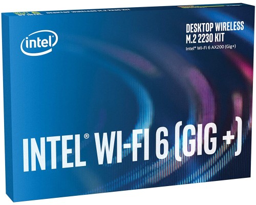 Сетевой адаптер Intel Wi-Fi (802.11) Wi-Fi 6 (Gig+) Desktop Kit, AX200, 2230, 2x2 AX+BT, vPro, 999VGD