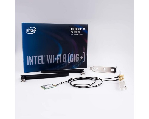 Сетевой адаптер Intel Wi-Fi (802.11) Wi-Fi 6 (Gig+) Desktop Kit, AX200, 2230, 2x2 AX+BT, vPro, 999VGD