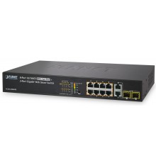 Коммутатор PLANET 8-Port 10/100TX 802.3at High Power POE +  2-Port Gigabit TP/SFP Combo Managed Ethernet Switch (120W)                                                                                                                                    