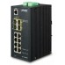 Коммутатор IP30 Industrial 8* 1000TP + 4* 100/1000F SFP Full Managed Ethernet Switch (-40 to 75 degree C, 2*DI, 2*DO, 12V-72VDC IN), ERPS Ring, 1588