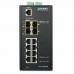 Коммутатор IP30 Industrial 8* 1000TP + 4* 100/1000F SFP Full Managed Ethernet Switch (-40 to 75 degree C, 2*DI, 2*DO, 12V-72VDC IN), ERPS Ring, 1588