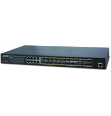 Коммутатор PLANET L2+/L4 24-Port 100/1000X SFP with 8 Shared TP Managed Switches, with Hardware Layer3 IPv4/IPv6 Static Routing                                                                                                                           