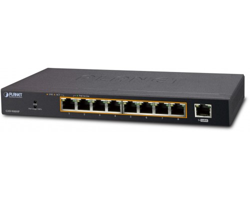 Коммутатор PLANET 8-Port 10/100/1000 Gigabit 802.3at POE Ethernet Switch plus 1-Port Gigabit Ethernet Switch (100W POE Budget with External Power Supply)