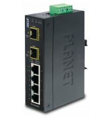 Коммутатор PLANET IP30 Industrial 8* 1000TP + 2* 100/1000F SFP Full Managed Ethernet Switch (-40 to 75 degree C), 1588                                                                                                                                    