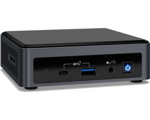 Неттоп Intel NUC, Intel Core i7-10710U, 4.7 GHz Turbo, 8GB DDR4-2666 SODIMM pre-installed (up to 64Gb max), VGA Intel UHD Graphics (USB-C(DP1.2)+HDMI 2.0a), 4xUSB3.1, 1x 256Gb m.2 SSD,  GBL, WiFi+BT, SDXC slot, Black,VESA, powercord EU, IR-port, Kens