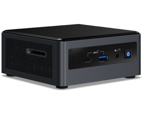 Неттоп Intel NUC, Intel Core i3-10110U, 4.1 GHz Turbo, 4GB DDR4-2666 SODIMM pre-installed (up to 64Gb max), VGA Intel UHD Graphics (USB-C(DP1.2)+HDMI 2.0a), 4xUSB3.1, 1x16Gb m.2 SSD (intel Optane), 1x1TB SATA3 2.5HDD, GBL, WiFi+BT, SDXC slot, Black,V