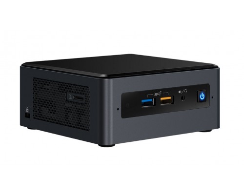 Неттоп Intel NUC, Intel Core i7 8559U, 4.5GHz, 8 Gb DDR4-2400 SODIMM pre-installed (up to 32Gb max), VGA Intel Iris Plus Graphics 655 (USB-C(DP1.2)+HDMI 2.0), 4xUSB3.1, 1x32Gb m.2 SSD (intel Optane), 1x2TB SATA3 2.5HDD, GBL, WiFi+BT, microSDXC, Black