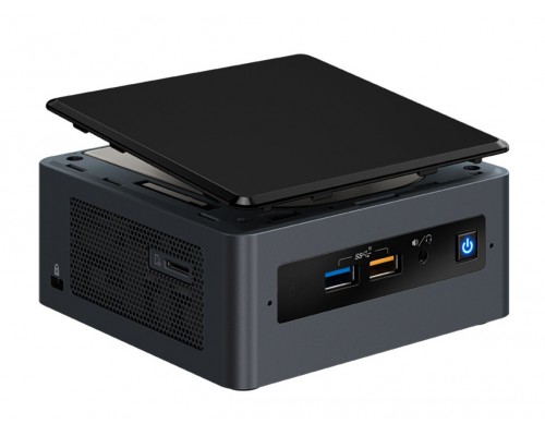 Неттоп Intel NUC, Intel Core i7 8559U, 4.5GHz, 8 Gb DDR4-2400 SODIMM pre-installed (up to 32Gb max), VGA Intel Iris Plus Graphics 655 (USB-C(DP1.2)+HDMI 2.0), 4xUSB3.1, 1x32Gb m.2 SSD (intel Optane), 1x2TB SATA3 2.5HDD, GBL, WiFi+BT, microSDXC, Black