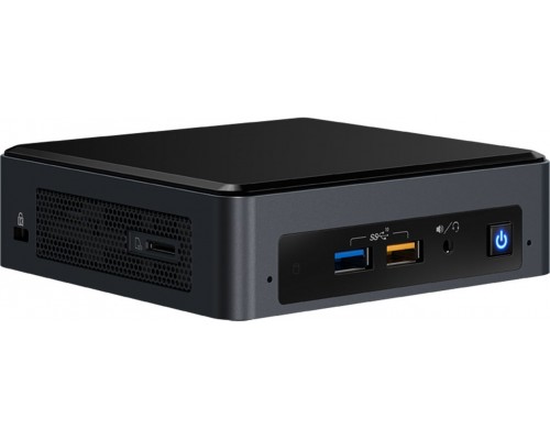 Неттоп Intel NUC, Intel Core i7 8559U, 4.5GHz, 16 Gb DDR4-2400 SODIMM pre-installed (up to 32Gb max), VGA Intel Iris Plus Graphics 655 (USB-C(DP1.2)+HDMI 2.0), 4xUSB3.1, 1x512Gb m.2 SSD, GBL, WiFi+BT, microSDXC, Black,VESA, powercord UK, IR-port, Ken