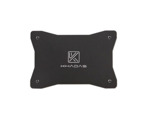 Крепежная плата Heavy Metal Plate For DIY Case, with Khadas LOGO, Black, CNC Carving, KCS-MP-001