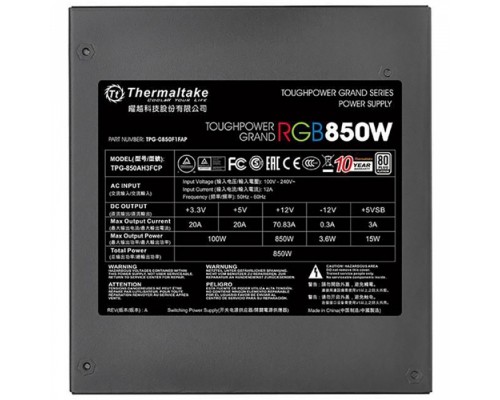 Блок питания Toughpower PF1 ARGB 850 PS-TPD-0850F3FAPE-1 850W,80 Plus Platinum, полностью модульный