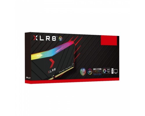 Оперативная память 16GB PNY DDR4 3200 DIMM XLR8 EPIC-X RGB Gaming Memory [MD16GD4320016XRGB] Non-ECC, CL16, 1.35V, Heat Shield, XMP 2.0, RTL , (638409)