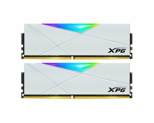 Оперативная память 32GB ADATA DDR4 3200 DIMM XPG SPECTRIX D50 RGB White Gaming Memory AX4U320016G16A-DW50 Non-ECC, CL16, 1.35V, Heat Shield, Kit (2x16GB), RTL, (931252)