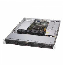 Платформа AS-1014S-WTRT ,Single AMD EPYC 7002, 8 DIMMs, 2 PCI-E 4.0 x16 (FHFL) slots, 1 PCI-E 4.0* x16 (LP) slot, 4 Hot-swap 3.5