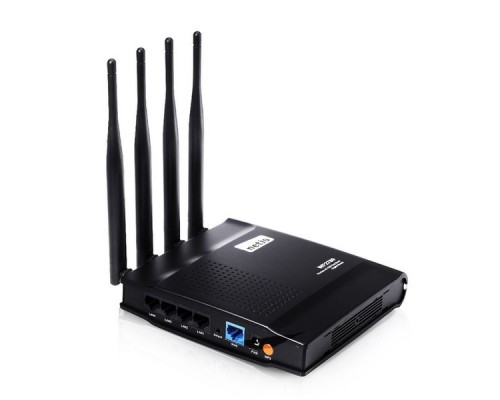 Wi-Fi маршрутизатор 1200MBPS 1000M 4P DUAL BAND WF2780 NETIS AC1200 Беспроводной двухдиапазонный маршрутизатор, 867 Мбит/с при 5 ГГц   300 Мбит/с при 2,4 ГГц, 802.11ac/a/b/g/n, 1GE WAN   4GE, WPS, 4*5 дБи антенны, PPTP/L2TP/PPPoE Россия, IGMP Snoopin