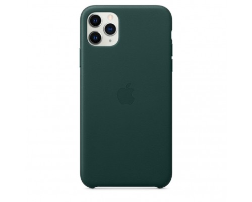 Чехол iPhone 11 Pro Max Leather Case - Forest Green