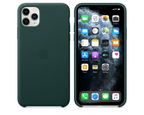 Чехол iPhone 11 Pro Max Leather Case - Forest Green