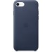 Чехол iPhone SE Leather Case - Midnight Blue