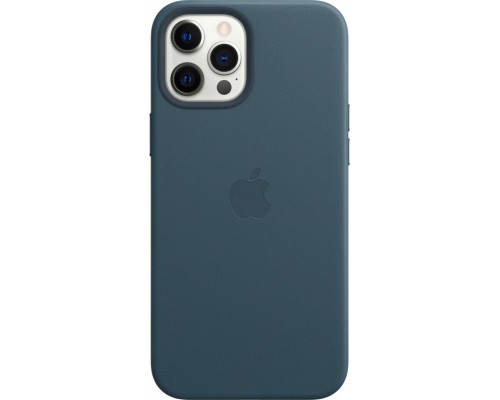 Чехол iPhone 12 Pro Max Leather Case with MagSafe - Baltic Blue