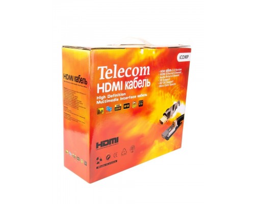 Кабель HDMI-19M --- HDMI-19M ver 2.0 4K*30Hz, 20m 2F Telecom Pro TCG220F-20M