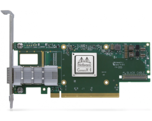 Сетевой контроллер ConnectX®-6 VPI adapter card, HDR IB (200Gb/s) and 200GbE, single-port QSFP56, PCIe4.0 x16, tall bracket, single pack