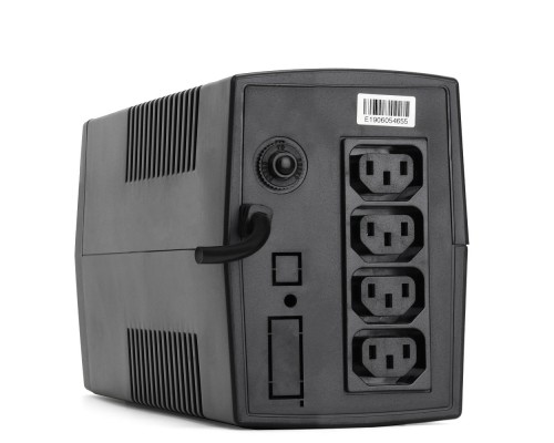 Источник бесперебойного питания UPS CROWN 850VA/480W,  металл, 1x12V/9AH, розетки 2*EURO, трансформатор AVR 155-295V, кабель 1.5 м, защита: батареи, от перегрузки, от КЗ, фильтрация входного напряжения