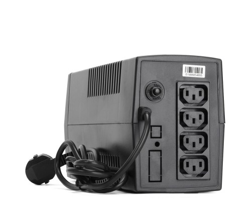 Источник бесперебойного питания UPS CROWN 850VA/480W,  металл, 1x12V/9AH, розетки 2*EURO, трансформатор AVR 155-295V, кабель 1.5 м, защита: батареи, от перегрузки, от КЗ, фильтрация входного напряжения