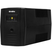 ИБП UPS SVEN Pro 400, linear-interactive, automatic voltage regulator, 240W, 400Va, 2 eurosockets, black, dimensions 100 х 295 х 145mm, 3.6kg.                                                                                                            