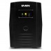 ИБП UPS SVEN Pro 400, linear-interactive, automatic voltage regulator, 240W, 400Va, 2 eurosockets, black, dimensions 100 х 295 х 145mm, 3.6kg.